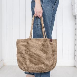 Bolso de hombro de yute de ganchillo Romar/bolso de mano/bolso de compras bolsas de Yute natural hechas en Vietnam - Product Image 3