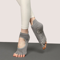 Chaussettes de yoga légères Bioserica Era Summer, chaussettes à cinq doigts, chaussettes de pilates antidérapantes, chaussettes de sport professionnelles à orteils séparés
