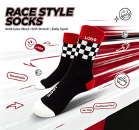 Chaussettes mi-mollet en jacquard avec logo personnalisé, unisexes, en coton tricoté, chaussettes de compression sportives, séchage rapide, couleur personnalisée pour adultes et jeunes sportifs