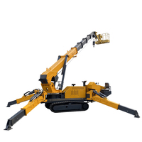 Mini grue araignée à moteur à essence 2 tonnes 3 tonnes élingue d'araignée à chenilles autopropulsée et télécommandée CE