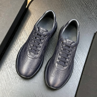 Chaussures plates décontractées de luxe pour hommes en cuir de vachette premium, respirantes et confortables, à enfiler, mocassins d'affaires avec doublure en maille