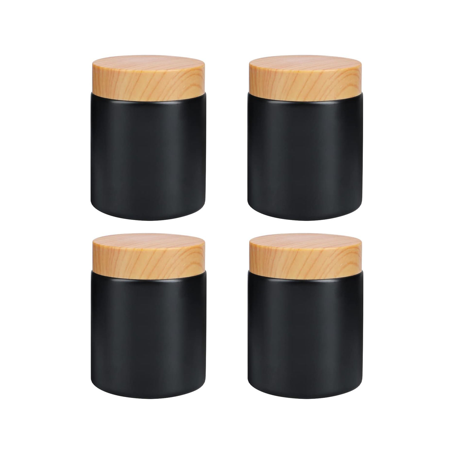 สีดำด้าน + ฝาไม้