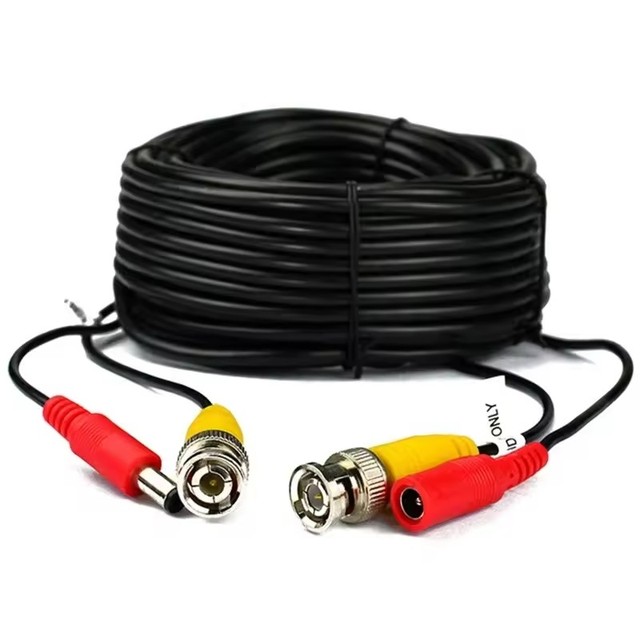 5-50M 2-in-1 BNC + DC Power Video Extension Cable for AHD CCTV Camera DVR Systems Security for Outdoor Surveillance HD Video