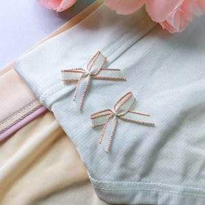 Custom Pre-Made Floral Satin Nylon <b>Ribbon</b> <b>Bows</b> Decorative Christmas Sewing Garments & Underwear Accessories with <b>Bow</b> Tie - Product Image 3