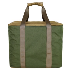 Sac isotherme en toile 38x24x33cm avec fermeture éclair, pour le camping en extérieur, rangement alimentaire, avec poignée - Product Image 4
