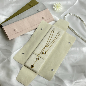 Pochette de luxe personnalisée en microfibre avec logo pour bijoux (colliers et bagues) – Idéale pour l'emballage de bijoux haut de gamme - Product Image 5