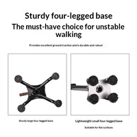 Medical Multi-Position Height Adjustable Aluminum Walking Stick TPR Armpit Bracket Elbow Crutch Axillary Underarm Crutches