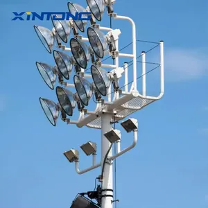 XINTONG Poste de iluminação galvanizado de alto mastro de venda quente 15-50m poste de luz alto