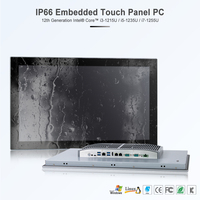 Ordinateur PC à écran tactile intégré OEM/OEM 12e génération Intel Core i3 i5 i7 Ordinateur PC industriel robuste sans ventilateur IP66 Panel PC