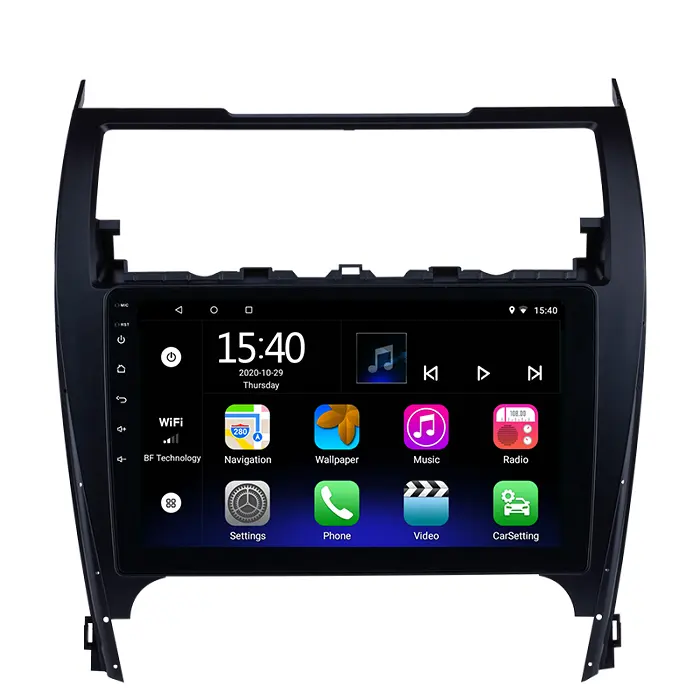 9 inç 2.5D ekran Android 10 araba radyo çalar Toyota Camry araç sesli navigasyon-2012 için 2014 sistem DVR fonksiyonu