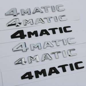 Nouveaux autocollants de logo de voiture 3D ABS chromés 4MATIC pour <span class=keywords><strong>Mercedes</strong></span> C63 C200L, emblèmes de <span class=keywords><strong>coffre</strong></span> arrière, nouveaux badges de <span class=keywords><strong>coffre</strong></span> arrière 3D ABS chromés - Product Image 2