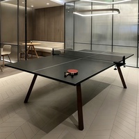 Table de ping-pong et de salle à manger 2 en 1 en bois, table de tennis de table multifonctionnelle de haute qualité pour salle de sport