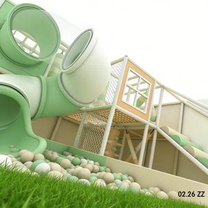 Équipement de jeu intérieur neutre tout-<span class=keywords><strong>en</strong></span>-un pour enfants, Château ludique avec toboggan rotatif, piscine à balles et aire de jeux souple, pour Play Cafe, centre commercial, école - Product Image 4