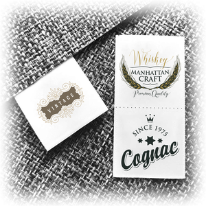 Étiquette tissée de vêtements de vêtement personnalisée d'usine d'origine avec amour Concevez votre logo Étiquette à repasser Étiquettes de vêtements Desgin Étiquette de vêtements - Product Image 1