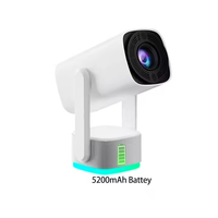 Mini projecteur de cinéma maison portable LED LCD HD compatible 4K, Android 11.0 OS, 2G, 4500 lumens, stéréo HIFI intégré, format de poche