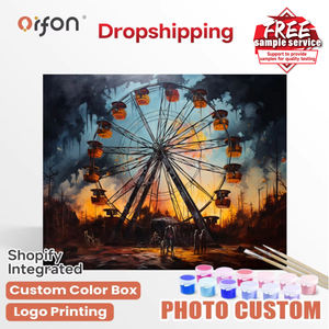 Kit de <span class=keywords><strong>peinture</strong></span> par numéros ORFON pour débutants en dropshipping, <span class=keywords><strong>peinture</strong></span> acrylique en gros, grande roue de la guerre - Product Image 1