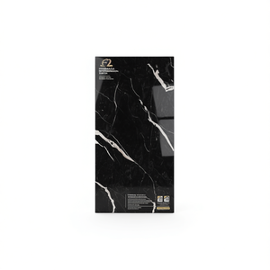 Rivestimento Murale in PVC Impermeabile Nero Marquina Lucido 2600x540mm Spessore 3mm per Bagno e Cucina - Product Image 3