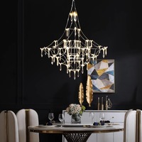 Lampe suspendue personnalisée de concepteur de luxe décoration lumière maison Villa salle à manger salon lustre en cristal suspension en cristal