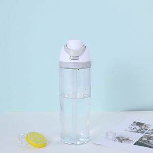 Bouteille d'eau portable en plastique transparent de 750 ml pour étudiants, avec paille, double boisson, pour le sport et l'extérieur – Vente en gros - Product Image 6