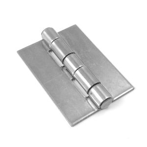Bisagra de soldadura de acero inoxidable AISI 304 alas planas pasador fijo 56x80 con 2,5 pines 8,0 espesor SKU 9110002 - Product Image 1