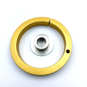 CNC Machined Split Lock Collar 6061 Aluminum Gold Anodizing Shaft Stop for Wire EDM Stainless Steel OEM Machining Service - Product Image 1