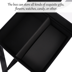 Hộp đựng hoa hồng hình trái tim màu đen thanh lịch cho nến cô dâu Quà Tặng Ngày Valentine tăng cường in nổi cầm tay - Product Image 4