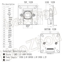 Module de caméra CMOS à obturateur global noir et blanc 1080P VGA120fps MIPI DVP, capteur 1Mp OEM grand angle HD OV9281 1/4 pouce 3um, prix usine