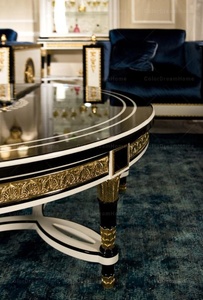 Muebles <span class=keywords><strong>de</strong></span> Sala <span class=keywords><strong>de</strong></span> Estar <span class=keywords><strong>de</strong></span> Lujo, Mesa <span class=keywords><strong>de</strong></span> <span class=keywords><strong>Centro</strong></span> Redonda, Mesa <span class=keywords><strong>de</strong></span> Café <span class=keywords><strong>de</strong></span> Madera Antigua - Product Image 5