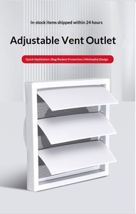 Grille <span class=keywords><strong>de</strong></span> ventilation carrée auto-suspendue <span class=keywords><strong>pour</strong></span> balcon, <span class=keywords><strong>pour</strong></span> système d'air frais et échappement <span class=keywords><strong>de</strong></span> climatisation central - Product Image 4