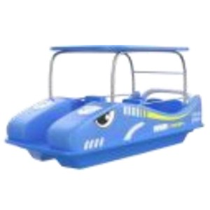 <span class=keywords><strong>Bateau</strong></span> tamponneur électrique gonflable bleu en forme de voiture avec auvent, 4 places, pour parcs et lacs - Product Image 2