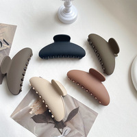 Pince à cheveux en plastique en forme d'arc semi-circulaire, style simple et polyvalent, pince requin élégante pour chignon, accessoires quotidiens
