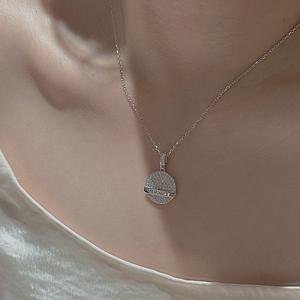 จี้เงินแท้ S925 ดีไซน์เฉพาะตัว เรียบง่าย ทันสมัย สไตล์วินเทจยุคกลาง หรูหราเบาๆ จี้ทรงกลมสแตนเลส - Product Image 3