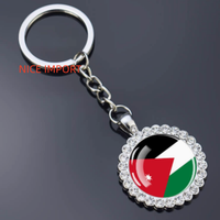 Porte-clés fleur en strass drapeau Iran, très populaire, pour sac à dos, décoration de clés, breloque de portefeuille, souvenir de voyage
