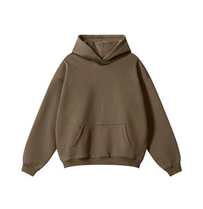 Vente en gros 100% coton 400gsm pull en polaire Flamme à capuche fermeture éclair Logo personnalisable teinture tailles solides Crop Design - Product Image 3