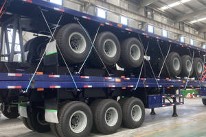 Châssis de <span class=keywords><strong>remorque</strong></span> à <span class=keywords><strong>plateau</strong></span> plat à 3 essieux, 20/40 pieds, <span class=keywords><strong>pas</strong></span> <span class=keywords><strong>cher</strong></span>, pour le transport de conteneurs, 50 tonnes, semi-<span class=keywords><strong>remorque</strong></span> à <span class=keywords><strong>plateau</strong></span> plat à vendre - Product Image 4