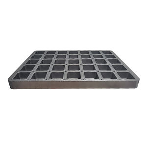 Bandeja para horno industrial Bandeja para hornear antiadherente de acero aluminizado comercial 35 moldes Bandeja para hornear magdalenas cuadradas - Product Image 1