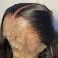 Vente en gros 10A naturel suisse pré plumé pleine perruque de dentelle avec des cheveux de bébé cru indien vierge cuticule alignée perruque de cheveux humains avant de lacet