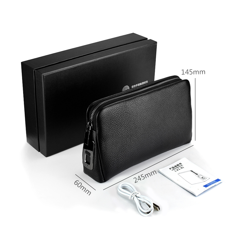 FIPILOCK Customizable Genuine Leather Business Clutch
