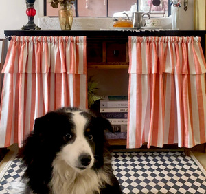 Voilage rayé américain pour fenêtre de cuisine, rideau de porte, avec liens, en tissu décoratif - Product Image 4