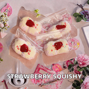 Strawberry Sauce Cartoon Stress Relief <b>Squishy</b> Toy for Girls PU Dry Mud Simulation Food <b>Squishy</b> Feel Back Relief - Product Image 2