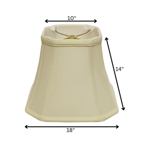 HMS 18 \ "campanello quadrato inclinato avorio Monay Shantung paralume eleganti cover e nuance - Product Image 3