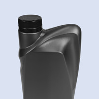 Bouteilles en plastique vides pour huile moteur 1 litre, bouteille en plastique pour huile moteur pour voiture avec ligne de niveau de liquide