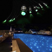 Kit d'éclairage de piscine ciel étoilé à fibres optiques LED RGBW étanche IP68, câble optique simple/multi-brins dimmable 220V/110V/12V