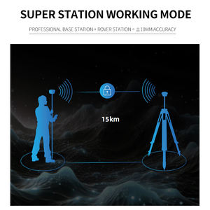 جهاز استقبال Super Base SR <span class=keywords><strong>RTK</strong></span> مدمج متعدد البروتوكولات عالي الطاقة، مصنف IP68، يدعم 4G/واي فاي/بلوتوث، مدى 30 كم، عمر بطارية 15 ساعة - Product Image 6