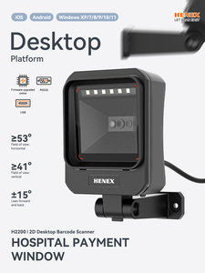 Henex Chất lượng cao 2D Máy tính để bàn QRcode Máy Tính Bảng Máy Quét Mã Vạch siêu thị đa hướng QR Đầu đọc mã vạch máy quét nền tảng - Product Image 4