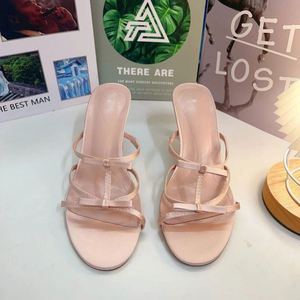 Mujeres 2025 lujo <span class=keywords><strong>Francia</strong></span> con Bowknot sandalias para zapatos de mujer tacones altos - Product Image 5