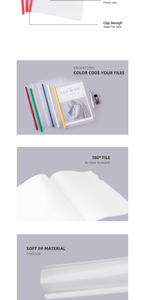 Großhandel Clear <span class=keywords><strong>PP</strong></span> Sliding Bar Holder A4 Papier dokument Transparent Plastic Report Cover File Folder - Product Image 6