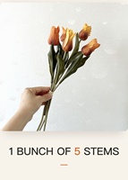 Vente en gros de fleurs artificielles en tulipes au toucher réel, nouveau design, vintage, bouquet de tulipes de 34 cm, décoration de table de mariage, décoration moderne pour la maison