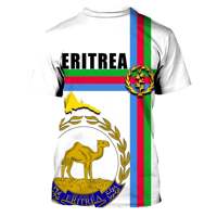 Nouveauté T-shirts imprimés avec le drapeau de l'Érythrée T-shirts en polyester érythréens pour hommes XS-4XL Maillots de football T-shirt personnalisé avec logo