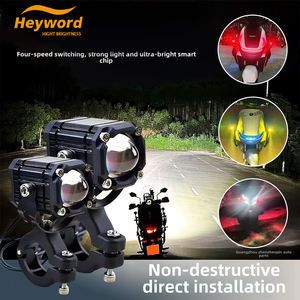 Phares <span class=keywords><strong>LED</strong></span> 12V-80V, adaptés aux motos sportives et aux voitures, phares à clignotement 4 couleurs, niveau IP68 - Product Image 2